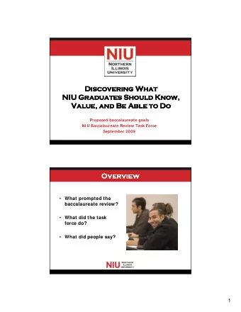 Disc  Discove  Disc  Discove  overin  overin  ing What  ing What  g What  g What  NIU Graduates