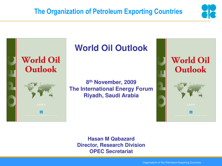 world oil outlook