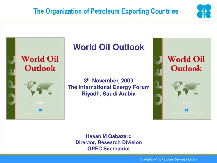 world oil outlook