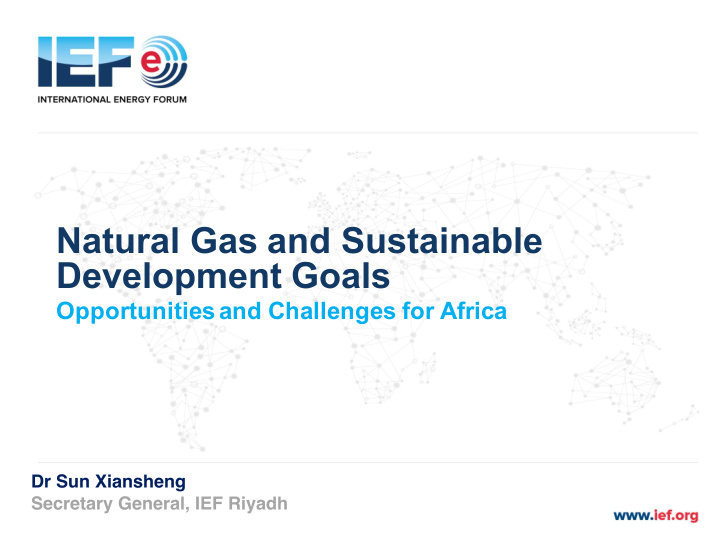 natural gas and sustainable development goals