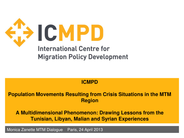 icmpd population movements resulting from crisis