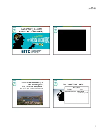 Authenticity: a critical  component of leadership  at  with David Cory, M.A.  &quot;Success in