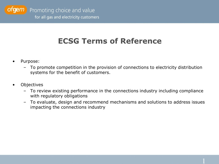 ecsg terms of reference