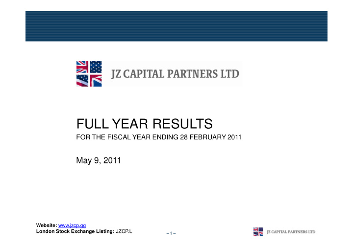 full year results