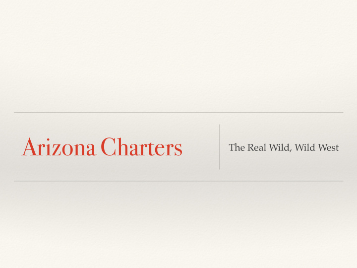 arizona charters