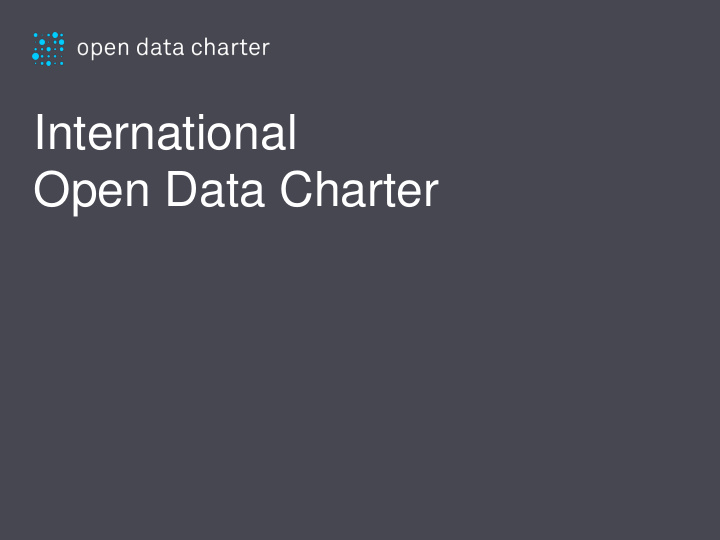 open data charter