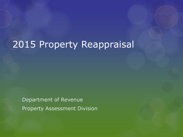2015 property reappraisal