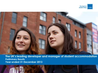 HIGHLIGHTS  Continued strong performance based on high  2013  2012  levels of service - Adjusted