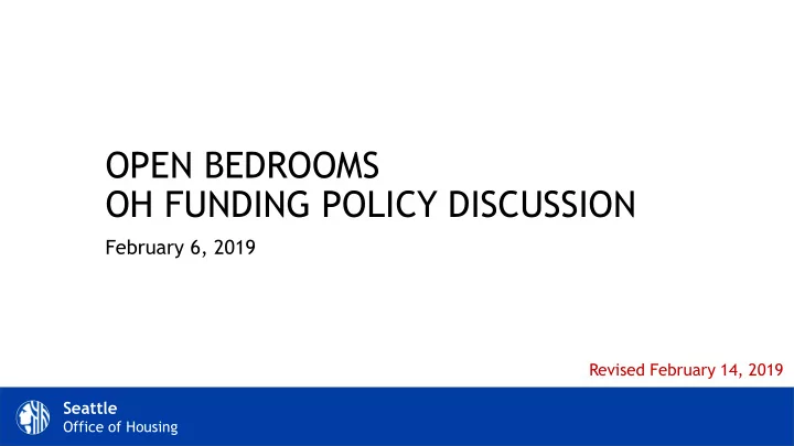 oh funding policy discussion
