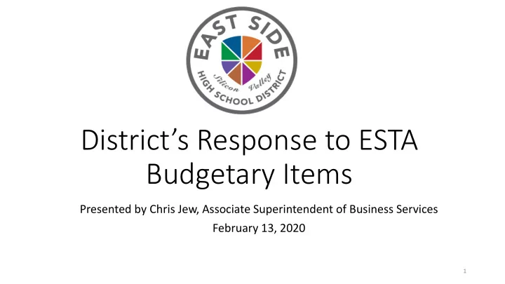 budgetary items