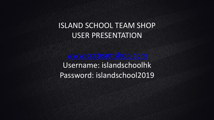 click to edit contents title island school team shop user