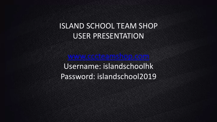 click to edit contents title island school team shop user