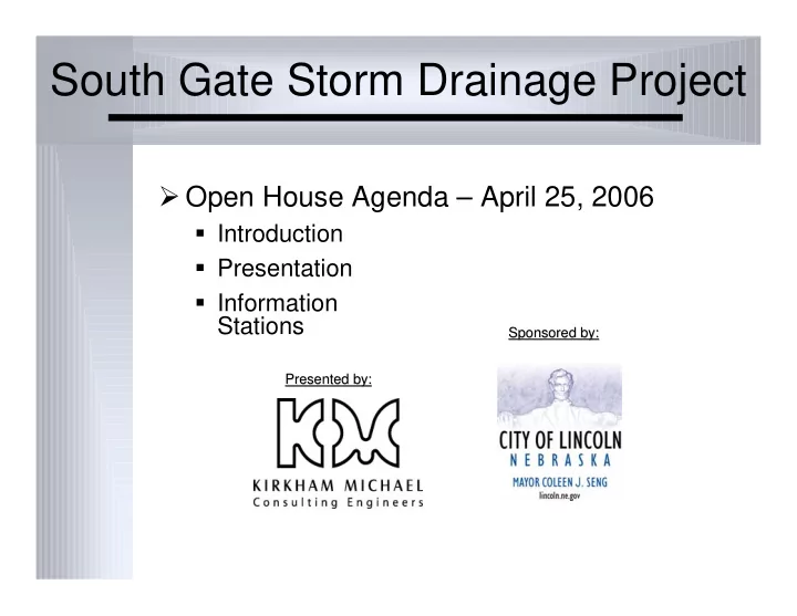 south gate storm drainage project