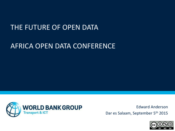 the future of open data the future of open data africa