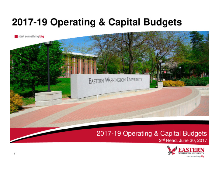 2017 19 operating capital budgets