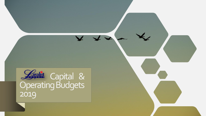 capital operating budgets 2019 utilities water system