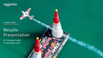 Results  Presentation  For the year ended  31 December 2017  1  Results Presentation  March 2018