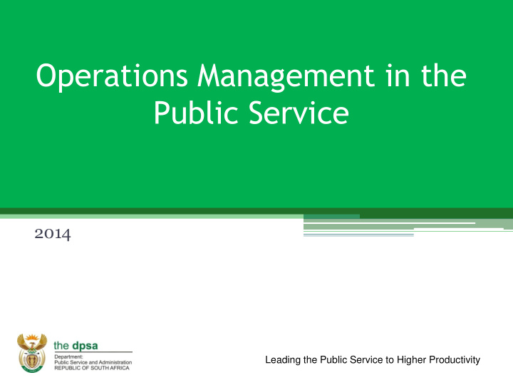 operations management in the
