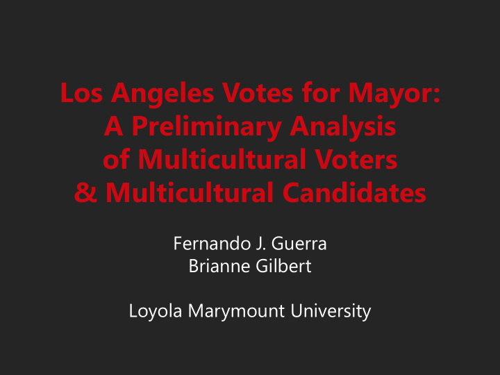 los angeles votes for mayor