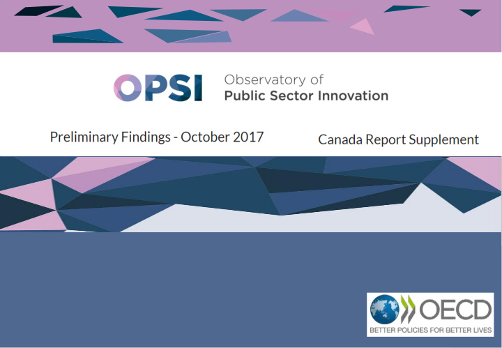 19 oct 2016 oecd observatory of public sector innovation