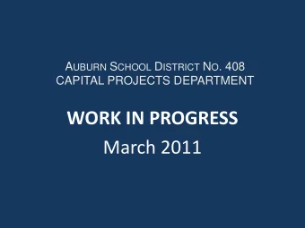 WORK IN PROGRESS  March 2011  Evergreen Heights Elementary  Sanitary Sewer  Scope of Work: