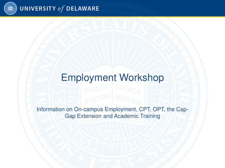 employment workshop