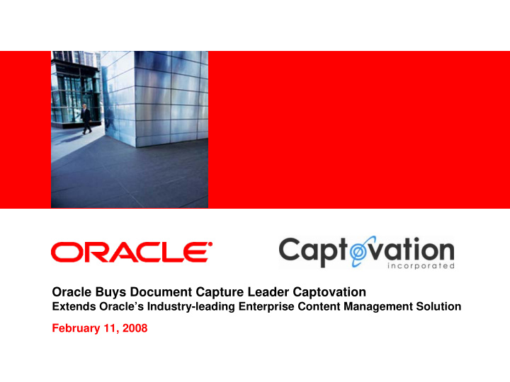 oracle buys document capture leader captovation