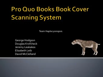 George Hodgson  Douglas Krofcheck  Jeremy Leakakos  Elizabeth Leib  David McClelland  You'll