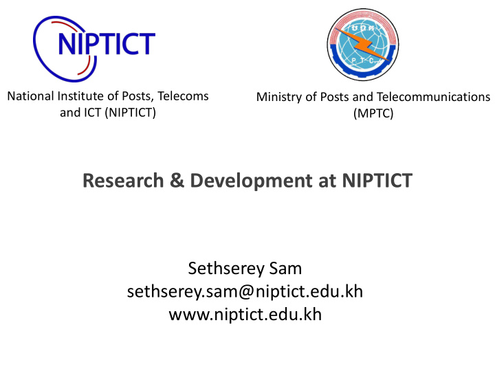 research development at niptict