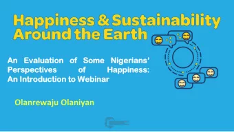 Olanrewaju Olaniyan  Introduction    Nigeria is the most populous country in Africa and