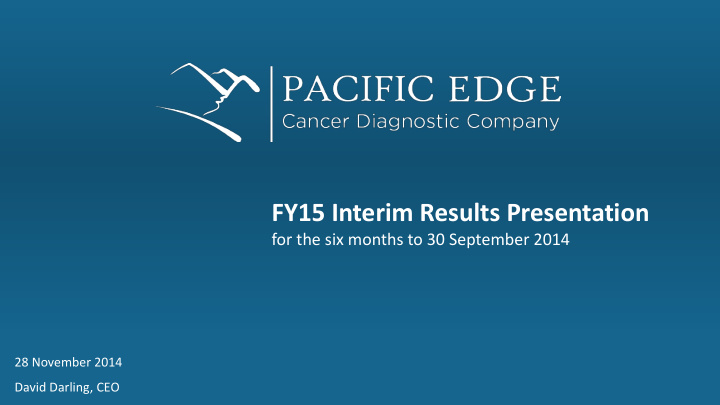 fy15 interim results presentation