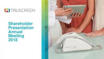 Shareholder  Presentation  Annual  Meeting  2018  FY 18 HIGHLIGHTS  Strong sales growth of 2 nd