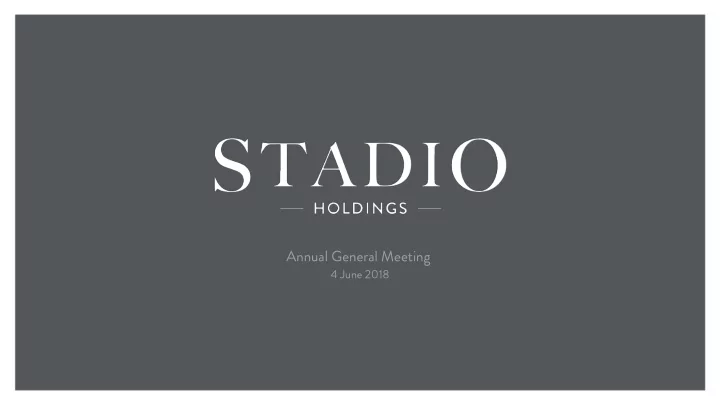 annual general meeting