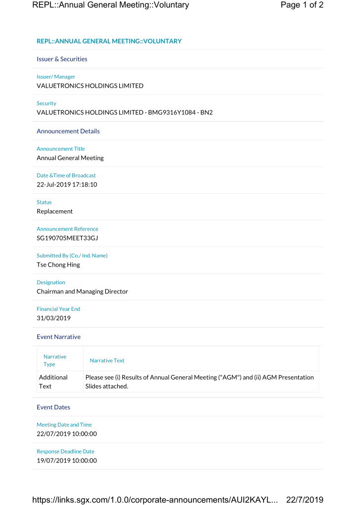 repl annual general meeting voluntary page 1 of 2