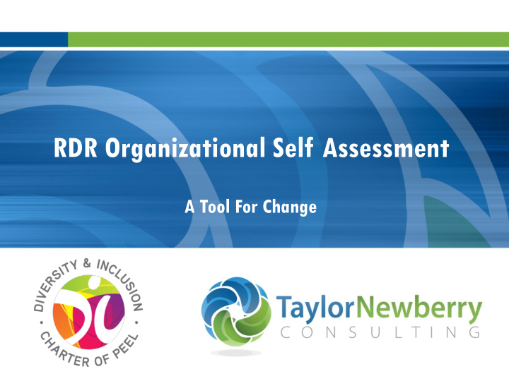 rdr organizational self assessment