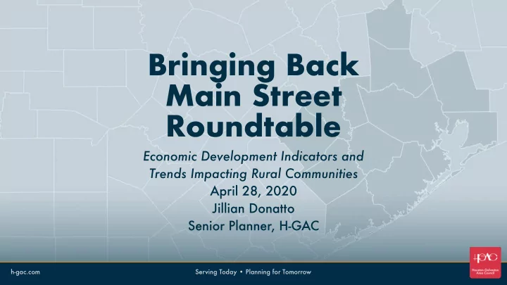 bringing back main street roundtable