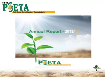 Stability in Shifting Sands  1  Annual Report presentation to  AGM  27 November 2014  Shamira