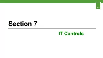 Section 7  IT Controls  ASJ  Method of Recording Internal Control System  Writing Narrative