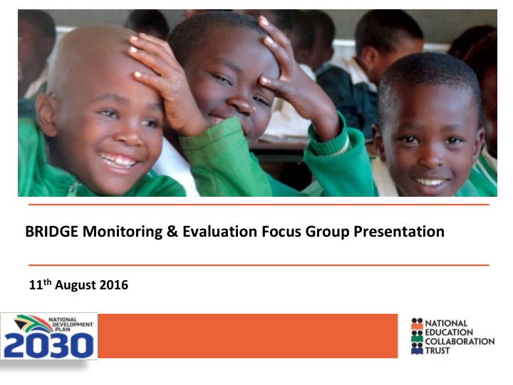 bridge monitoring evaluation focus group presentation