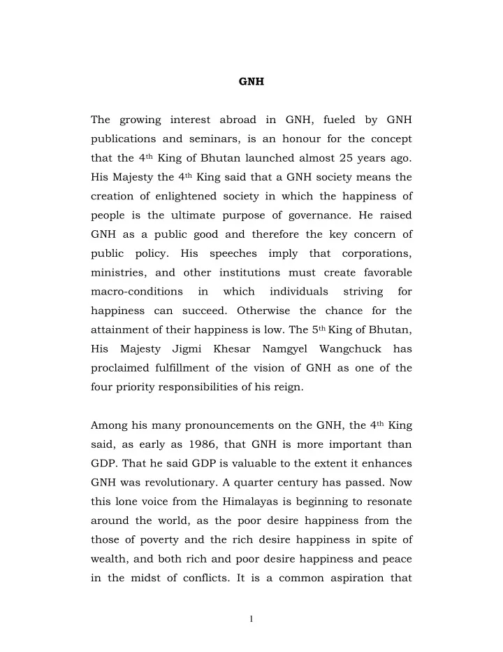 gnh the growing interest abroad in gnh fueled by gnh