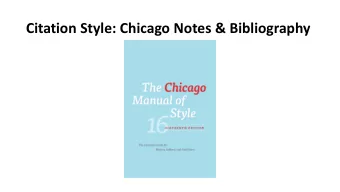 Citation Style: Chicago Notes &amp; Bibliography  Onl  nline Cit  itatio  ion Gui  uides