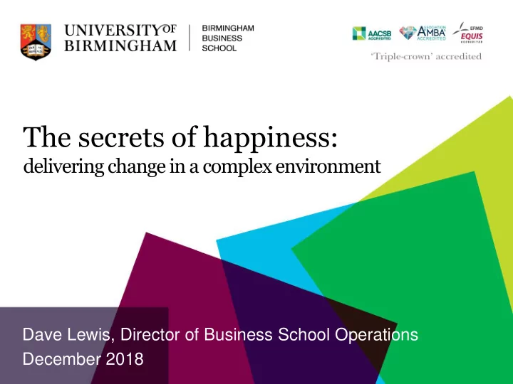 the secrets of happiness