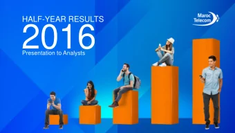 2016  Presentation to Analysts  HIGHLIGHTS  HIGHLIGHTS  MERGER OF  CONTINUING  LARGE EXPANSION