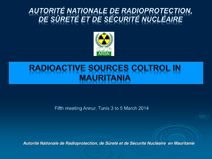 autorit nationale de radioprotection de s ret et de s