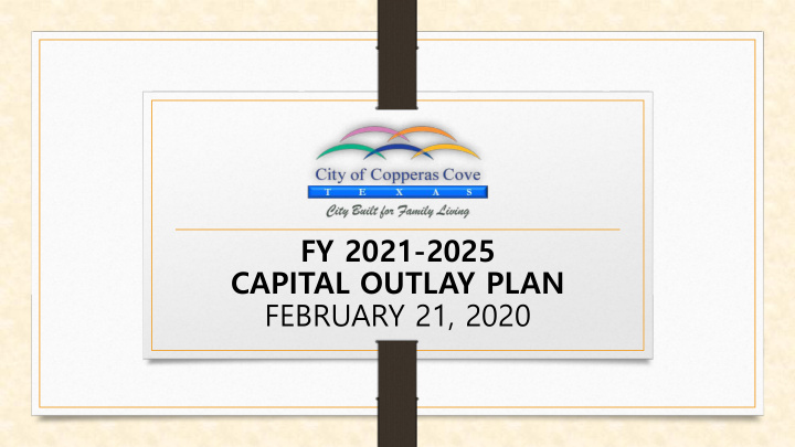 fy 2021 2025 capital outlay plan february 21 2020 capital