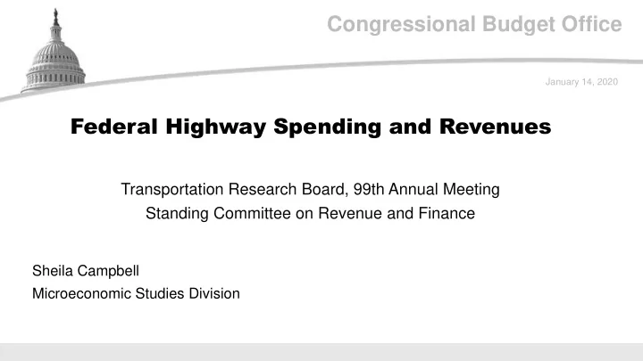 congressional budget office