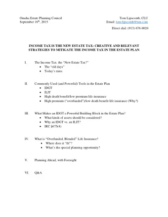 Omaha Estate Planning Council