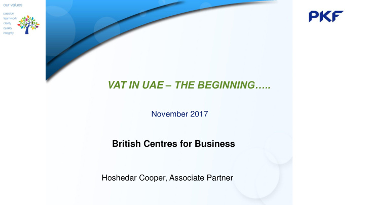 vat in uae the beginning