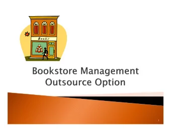 1  Small, self-managed bookstores have  difficulty competing with large booksellers  due to