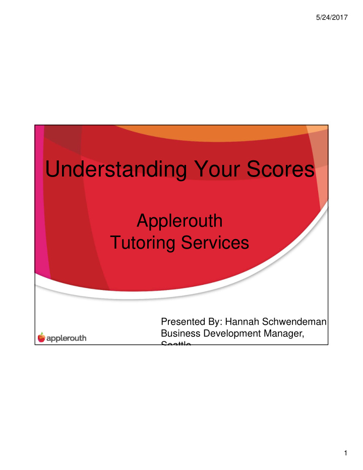 understanding your scores